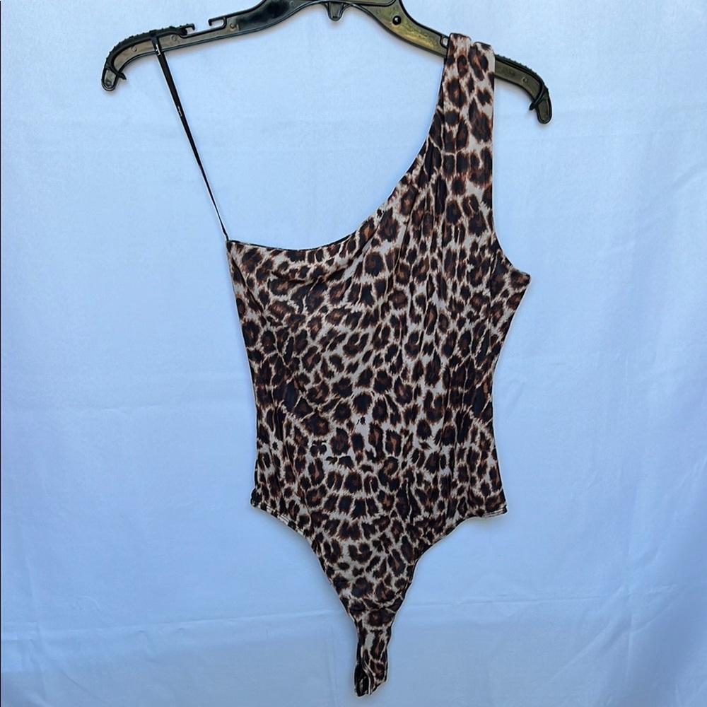 Lulu's Print One-Shoulder Bodysuit